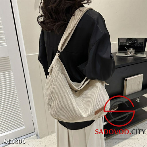 Вельветовая вместительная сумка - Bruno фото 3