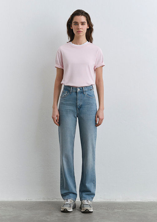 Sky Classic Denim Ac?k Mavi Jean Pantolon  фото 3