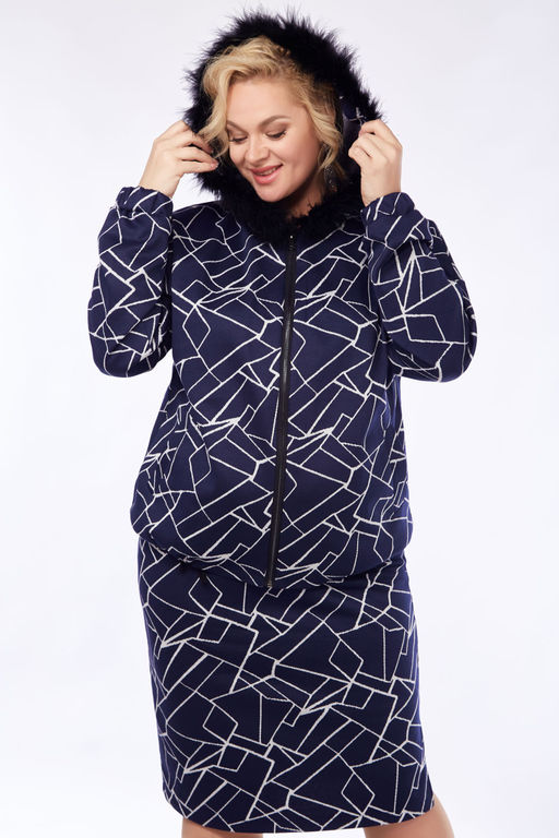 Жакет Belinga 5158 синий мрамор фото 3