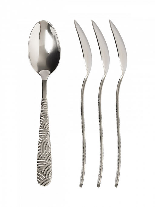 Набор столовых приборов 16 шт. серебро нержавеющая сталь - Lucky фото 4