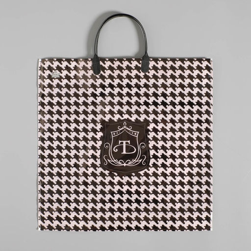 Цена за 10 шт. Пакет «Шанель», полиэтиленовый, с пластиковой ручкой, 34×34 см, 100 мкм