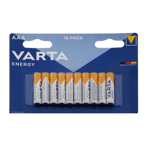 Батарейка алкалиновая Varta Energy, AAA, LR03-10BL, 1.5 В, блистер, 10 шт.