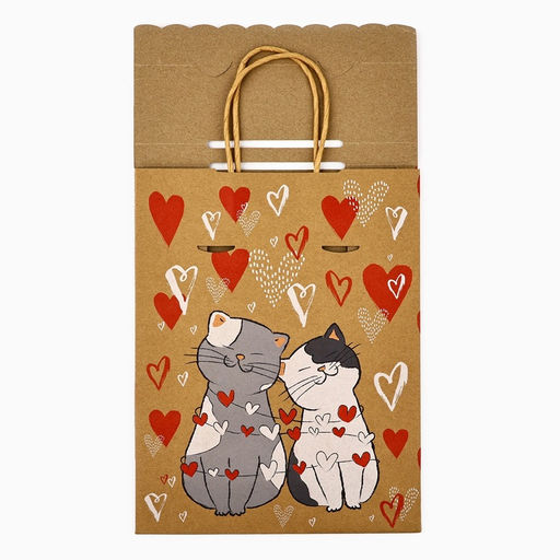 Пакет с клапаном С любовью, сердца, крафт, глиттер, 19.5 х 10 х 25 см - Дарите счастье фото 4