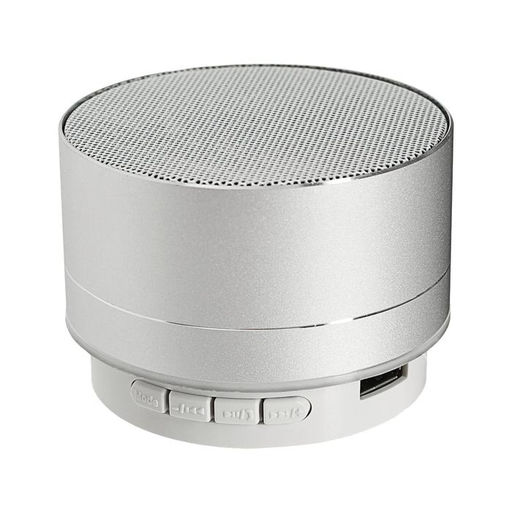 Портативная колонка Luazon LAB-05, 3 Вт, 520 мАч, Bluetooth, USB, microSD, microUSB, серебристый