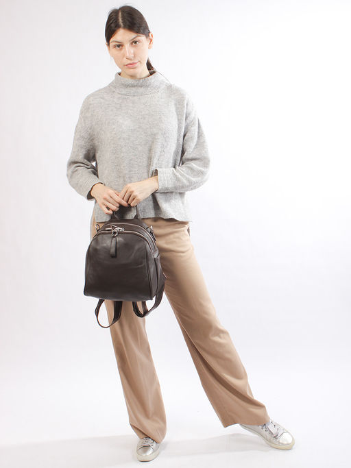 LACCOMA рюкзак НИ77295-коричневый натуральная кожа