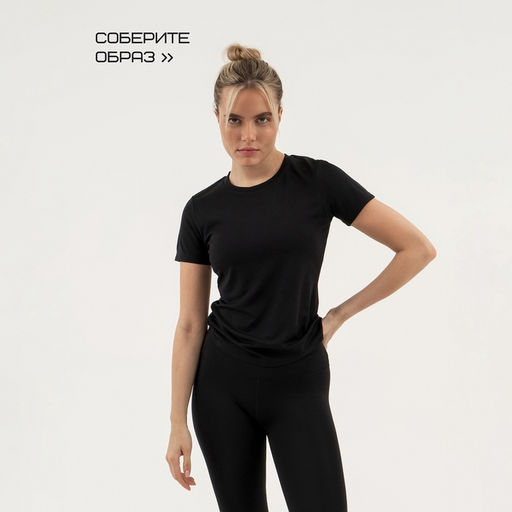 Футболка женская Resport, бифлекс, размер 50 (XL), чёрная