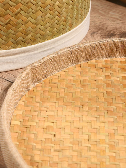 Корзина для белья с крышкой и тканевым подкладом, 303030 см, ротанг - Simaland фото 8