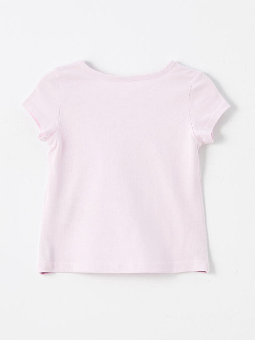 Bisiklet Yaka K?sa Kollu Bask?l? K?z Bebek Ti??rt 2li - Waikiki фото 3