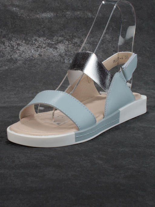 08-PED77-4 BLUE/GRAY Босоножки женские (натуральная кожа) - No name фото 6