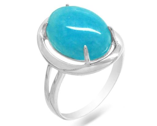 Кольцо из серебра аквамарин, СПН2054