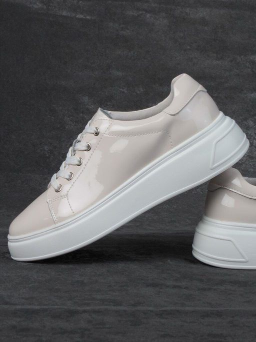 05-PDD215-1 BEIGE Кроссовки женские (натуральная кожа) - Фабричный китай фото 15