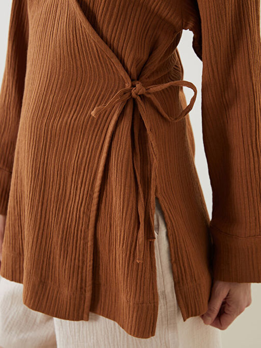 Kruvaze Yaka Dokulu Kad?n Kimono