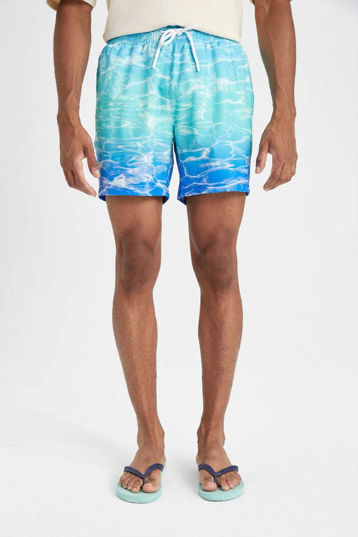 Короткие шорты для плавания с узором - Defacto фото 5