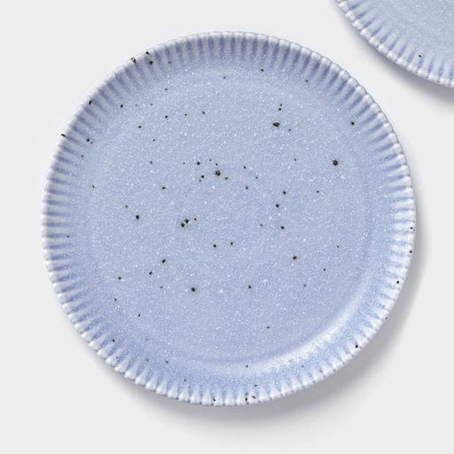 Тарелки Доляна Коралл, d=20.8 см, набор 2 шт., фарфор, голубые