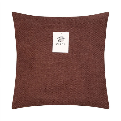 Наволочка декоративная Этель рогожка 45*45 см коричневый 100% п/э  фото 4
