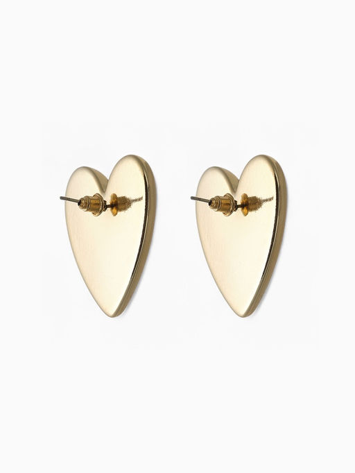Серьги пластик Сердце, цвет золото - Qf фото 2
