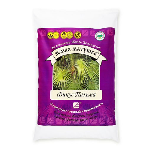 Почвогрунт "Земля-Матушка" фикус-пальма 3л "БашИнком"