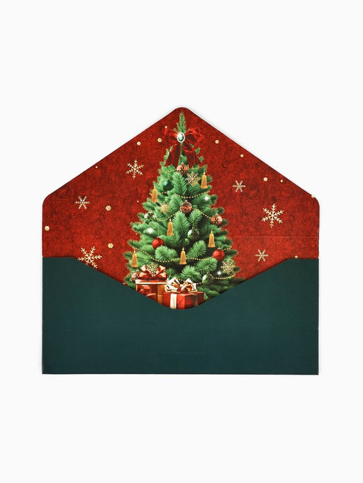 Цена за 2 шт. Конверт подарочный «С Новым годом!», софт-тач, тиснение, 19×9 см