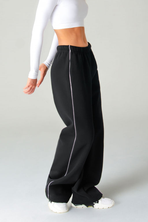 Арт. 7904 Брюки оверсайз с начесом 44-48 (3 шт) Цвет:черный