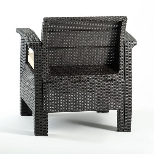 Комплект садовой мебели «Калифорния», 3 предмета: 2 кресла, стол, тёмно-коричневый