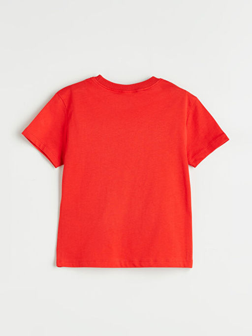 Bisiklet Yaka Bask?l? Erkek ?ocuk Ti??rt