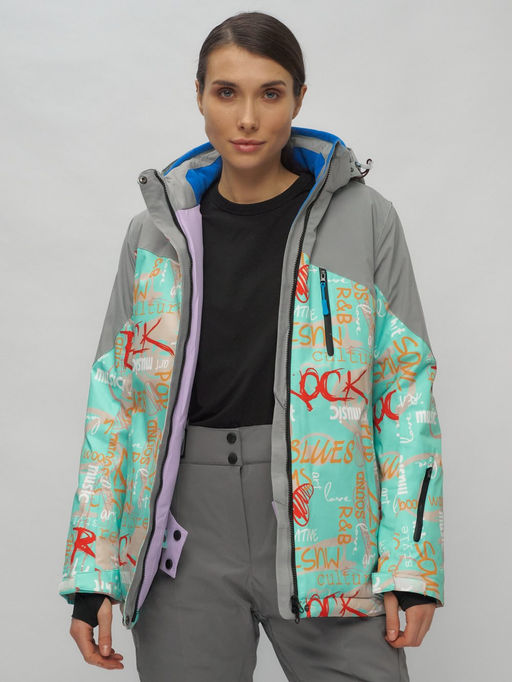 Горнолыжный костюм женский бирюзового цвета 02252Br - Chunmai фото 47