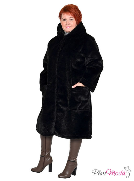 Жакет-дубленка Модель №1448 размеры 44-84 - Plusmoda фото 3