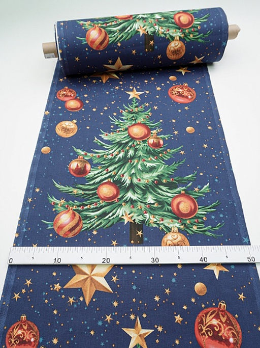 Дорожка "Волшебная елочка", ш.0.5м, хлопок-100%, 225гр/м.кв, раппорт 63см