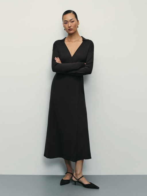 Платье миди на запах из вискозы / Zarina  фото 3