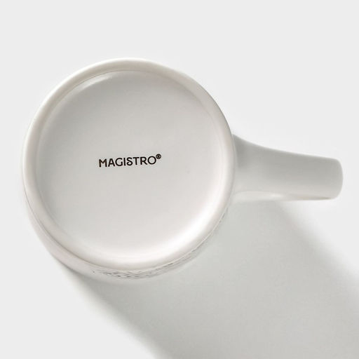 Кружка фарфоровая Magistro Мандала, 380 мл, бежевый узор - Доляна фото 8