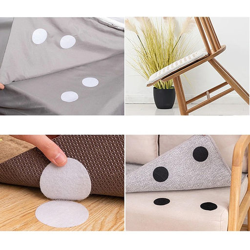 Цена за 6 шт. Набор липучек на клеевой основе, 4 6 см, 4 пары/8 шт, цвет белый - Арт узор фото 4