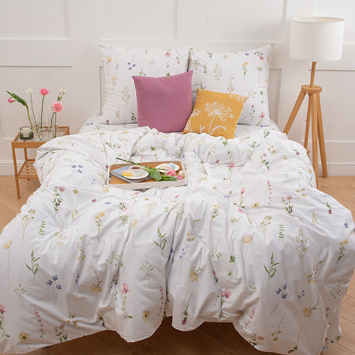 КПБ Традиция 2 спальный с европростыней, поплин, 100% хлопок, пл.110 гр./кв.м Ботанический сад Пододеяльник 177*217, простыня 217*240, наволочка 70*70 (2 шт.)  фото 11