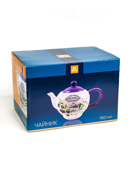 Чайник ОЛИВКИ 950 мл в подарочной упаковке арт.MFK21040 /МФК/  фото 8