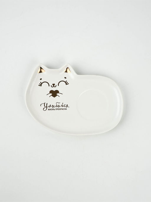 Чайная пара Улыбайся: кружка 200 мл, блюдце 18?11 см, ложка