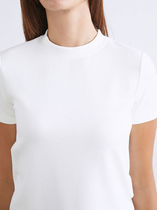 Bisiklet Yaka Kad?n Ti??rt