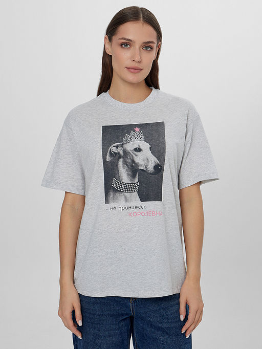 Футболка новогодняя женская с надписью Не принцесса. Королевна!
