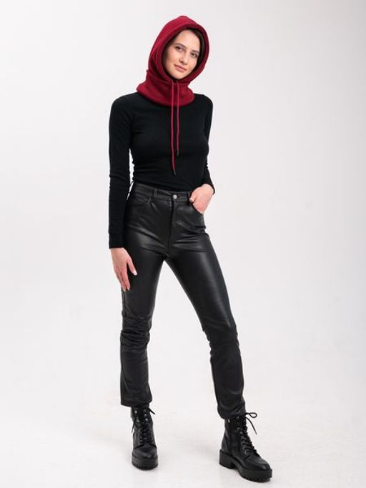 Капюшон трикотажный бордо - Yollochka фото 4