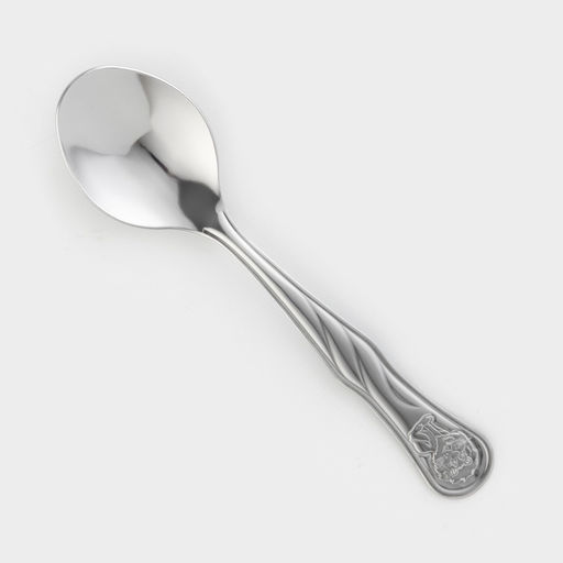 Цена за 10 шт. Ложка столовая «Лёвушка», h=16 см, толщина 1.2 мм, цвет серебряный