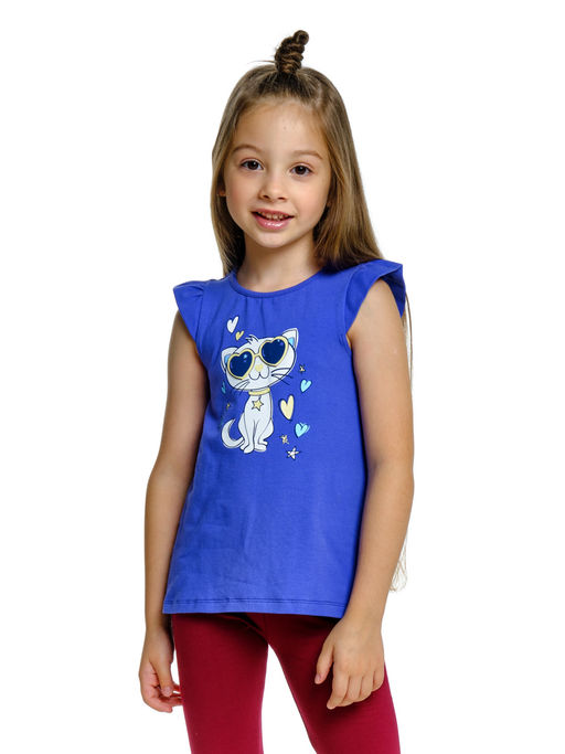 Футболка с принтом для девочки UD 1745 желтый - Mini maxi фото 7