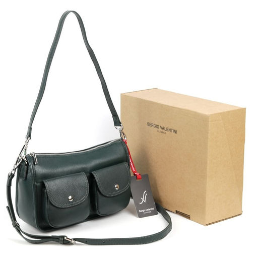 Женская кожаная сумка Sergio Valentini SV-SZ7320 Д.Грин фото 5