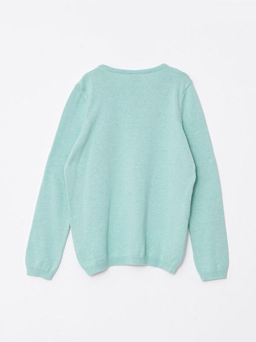 Bisiklet Yaka Basic Uzun Kollu K?z ?ocuk Triko Kazak - Waikiki фото 2