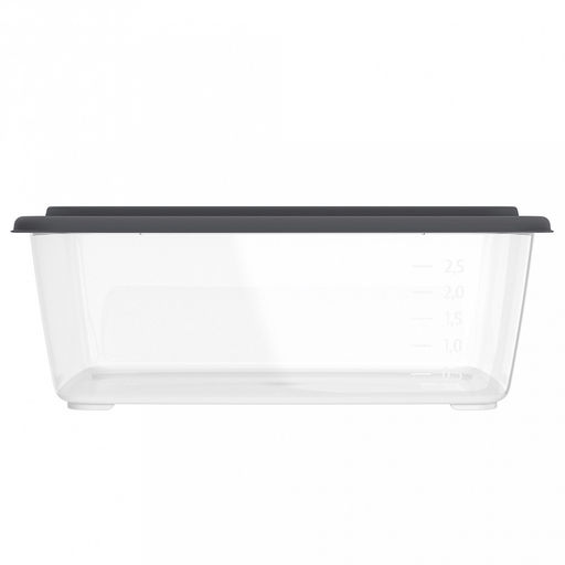 Контейнер для продуктов Гурман 3,5л, 26,6х19,8х9,8см, полипропилен, графит, подходит для СВЧ и заморозки (Россия) - Домашняя мода фото 4