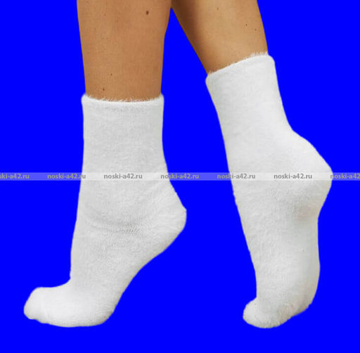 Цена за 10 пар. Термоноски женские ангора НОРКА ШЕРСТЬ высокие однотонные арт. 2781