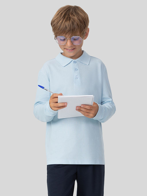 Поло для мальчиков голубое - Mark formelle фото 8