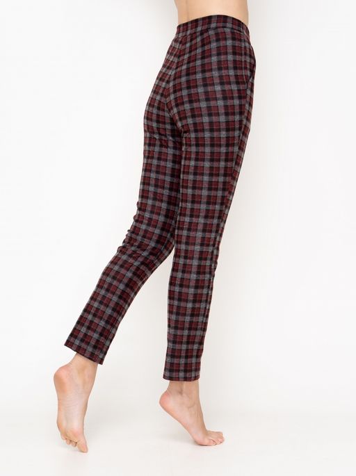 Брюки жен.арт.318-1,серо-бордовые