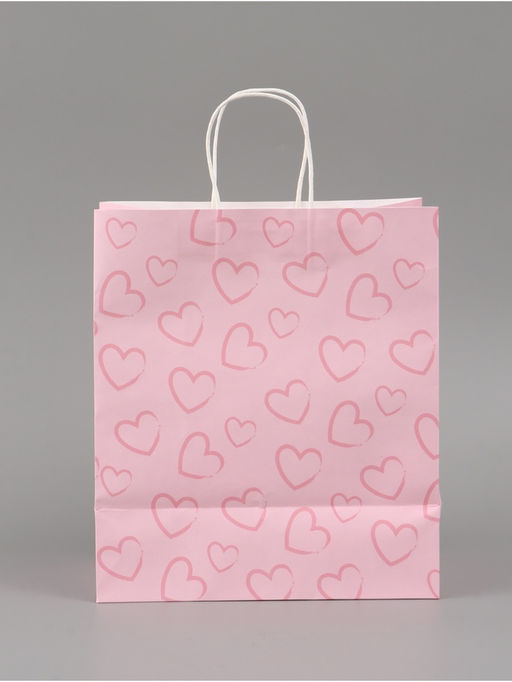 Пакет подарочный «Сердца», 28 × 32 × 15 см