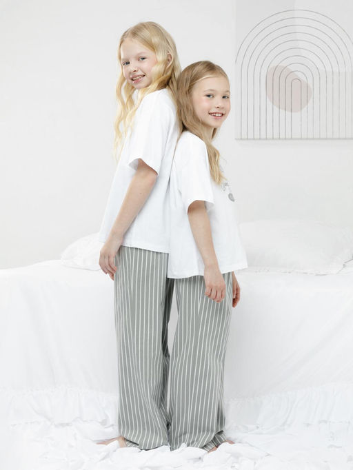 МП 1657/белый Н250 пижама для дев