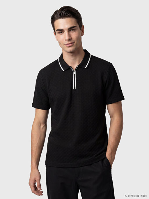 Polo Yaka Dokulu Erkek Ti??rt