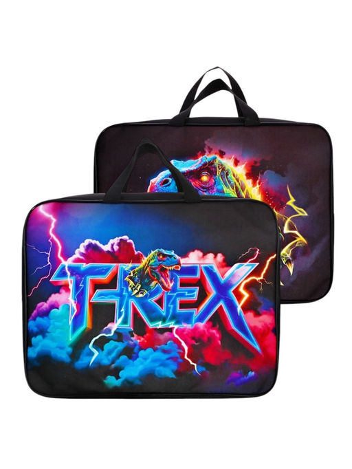 Папка с ручками текстильная А4, 360×245×70 мм, Calligrata TOP «Динозавр»