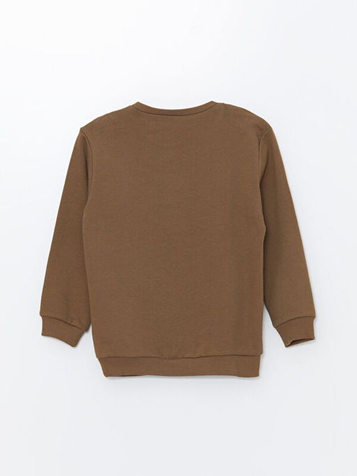 Bisiklet Yaka Bask?l? Erkek Bebek Sweatshirt - Waikiki фото 3